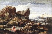 CARRACCI, Antonio Landscape with Bathers dfg oil painting